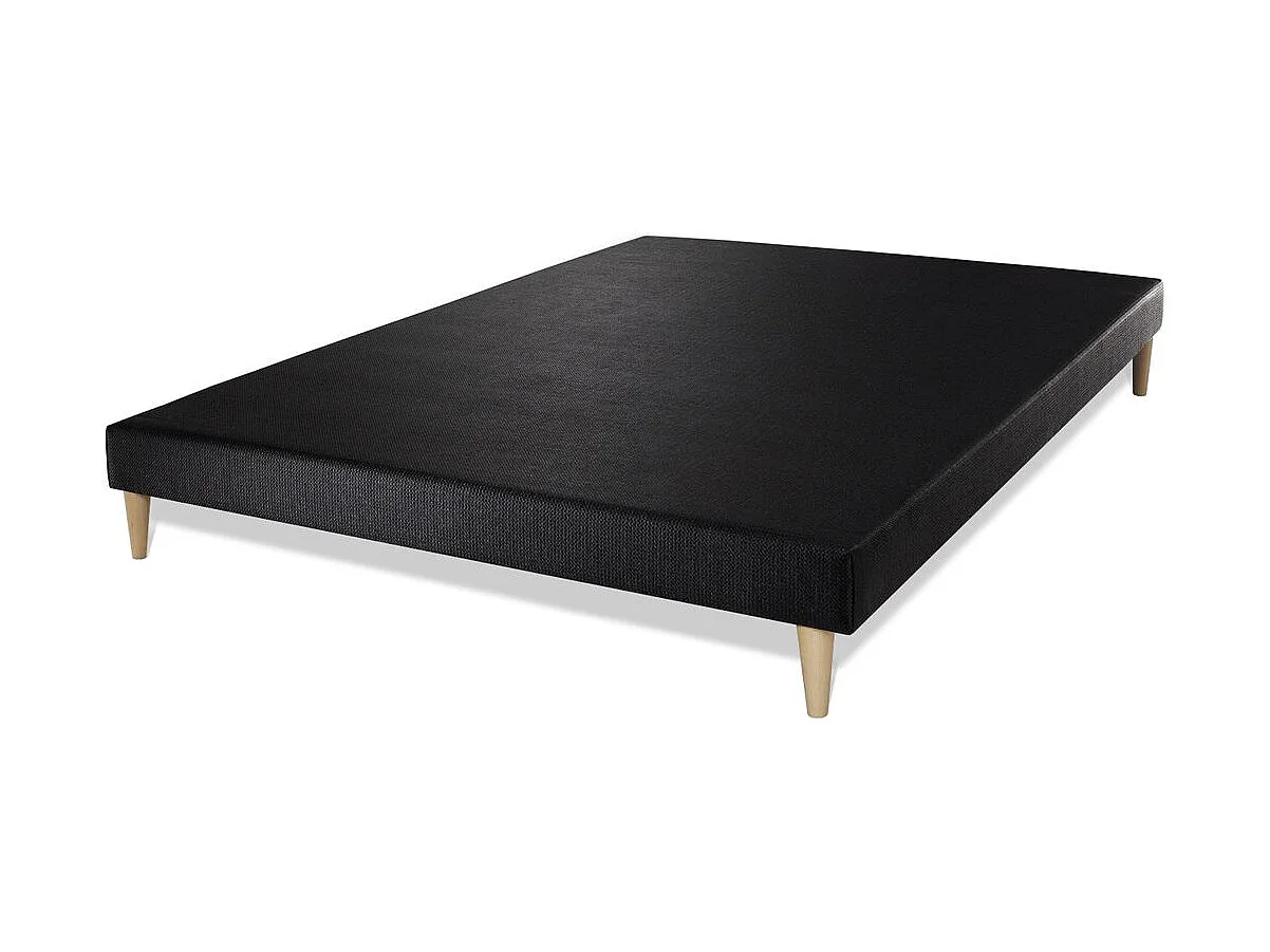 Pack sommier + matelas SOFT 140x200 + 2 oreillers mémoire de forme + Couette Percale