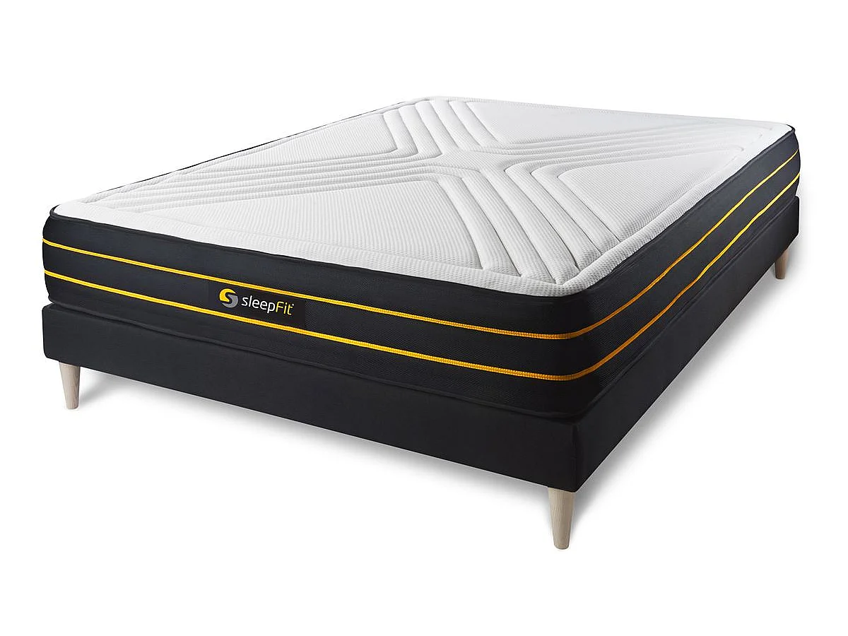 Ensemble sommier + matelas ULTRA micro ressorts ensachés et mémoire de forme 140x190