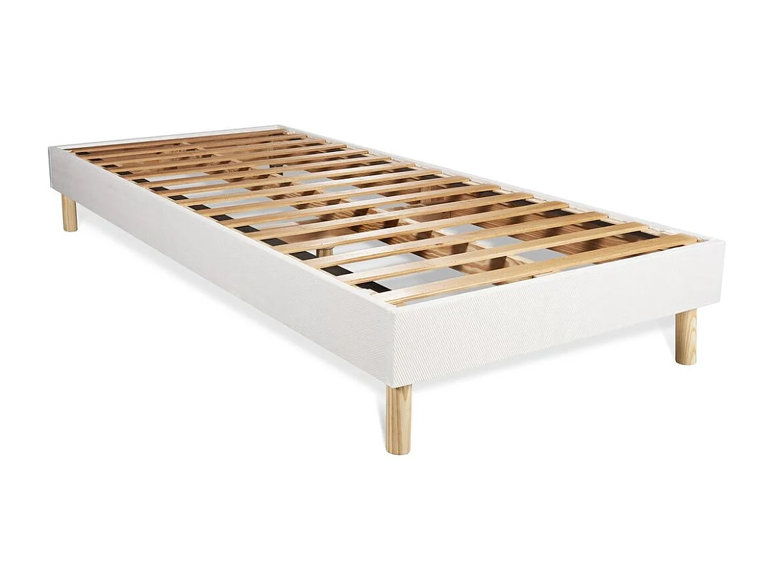 Ensemble matelas ACTIFLEX RELAX Ressorts ensachés + mémoire de forme 90x200 Maxi épaisseur 5zones confort + sommier KIT blanc