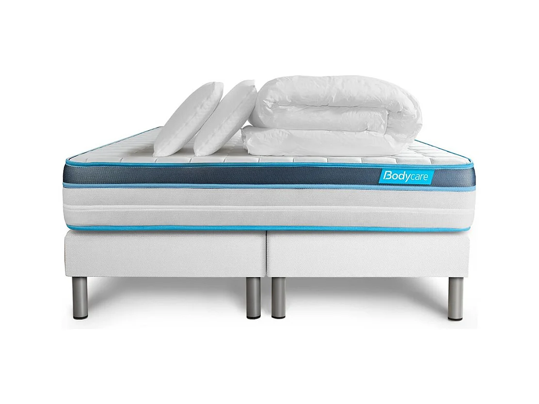 Pack PERFORM 160x200 Mousse à mémoire de forme ProfiZone 5 zones Ultra épaisseur + Couette + 2 oreillers