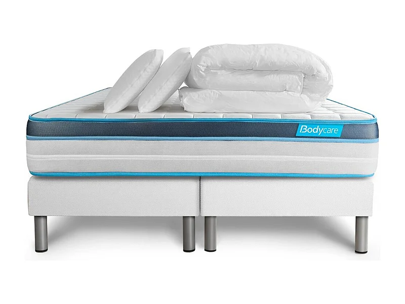 Pack PERFORM 160x200 Mousse à mémoire de forme ProfiZone 5 zones Ultra épaisseur + Couette + 2 oreillers