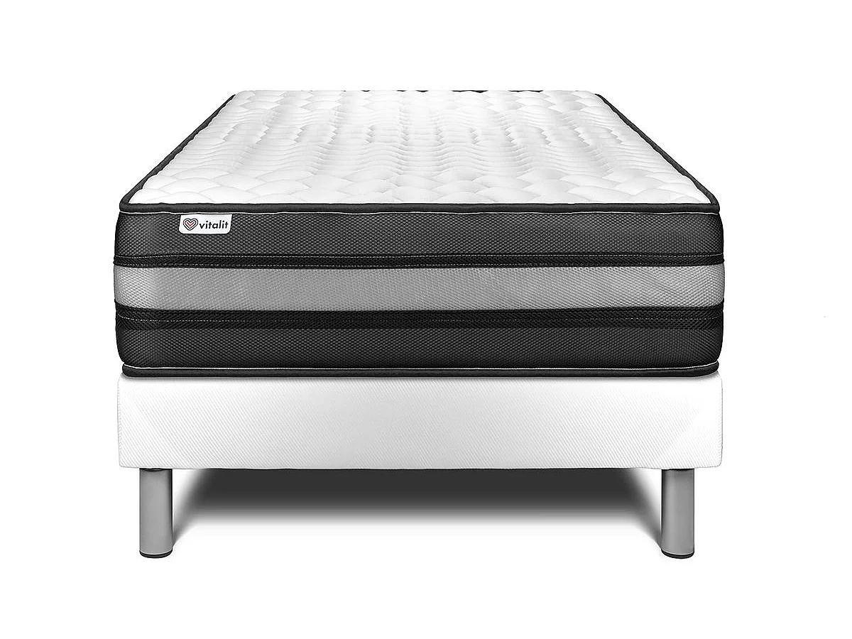 Conjunto VITAL POWER ZEN 90 x 200 cm somier Kit blanco