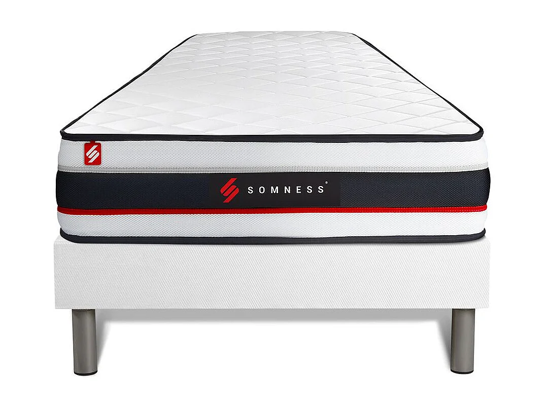 Ensemble 90x190 matelas FORM + sommier kit blanc