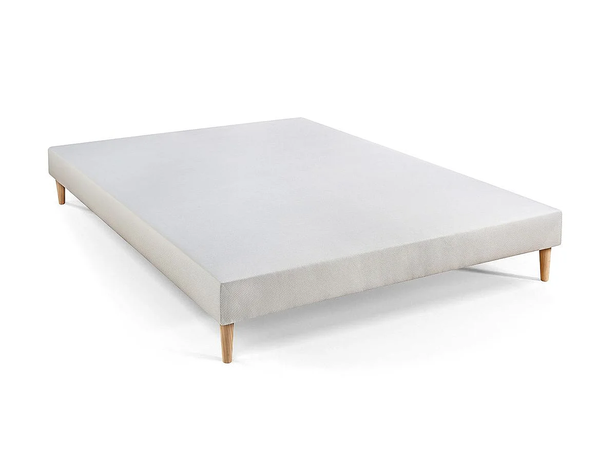 Pack prêt à dormir matelas LE DOUILLET 140x200cm Mémoire de forme BioVisco + sommier Blanc + 2 oreillers + couette 240x220