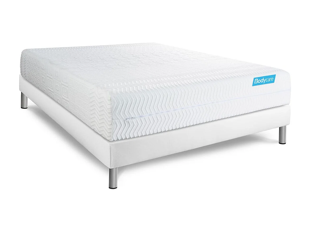 Pack BIOCARE 140x190 Mousse à mémoire de forme BIO 5 zones Maxi épaisseur + Couette + 2 oreillers