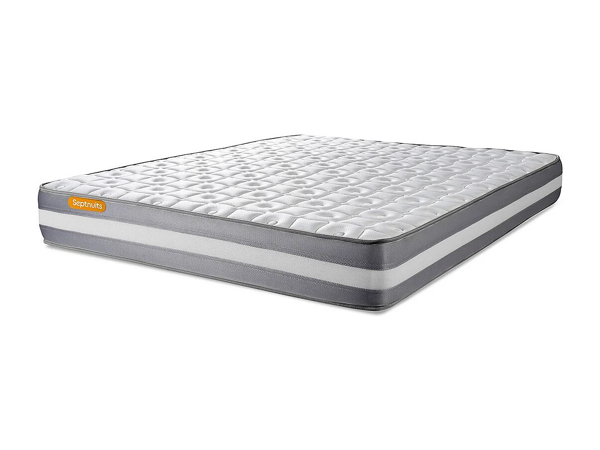PACK matelas 160x200 + double sommier 80x200 Memo Plus Mémoire de forme 3 zones + 2 oreillers + couette