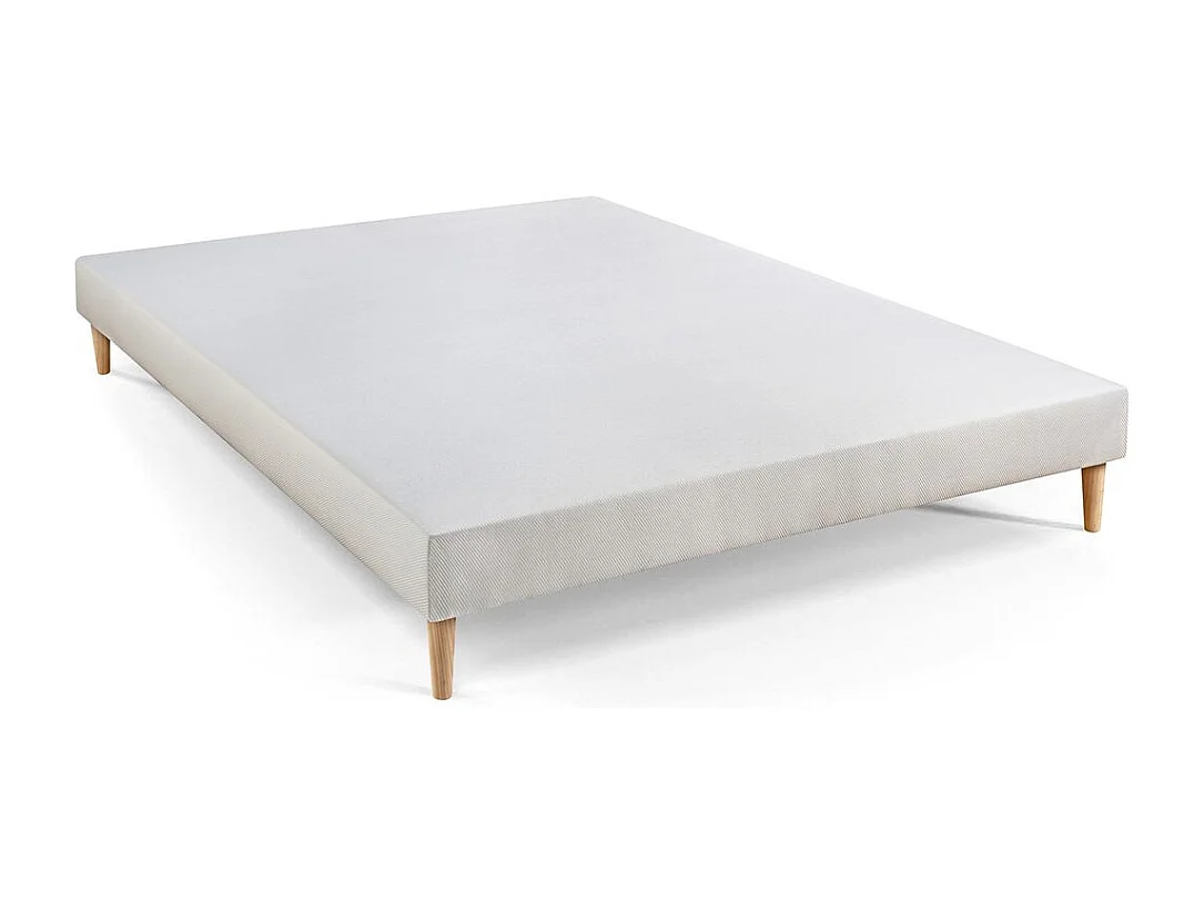 Ensemble LE TENDRE 160x200cm Ressorts ensachés + Mémoire de forme 7 zones de confort - Ep. 28cm + sommier Blanc