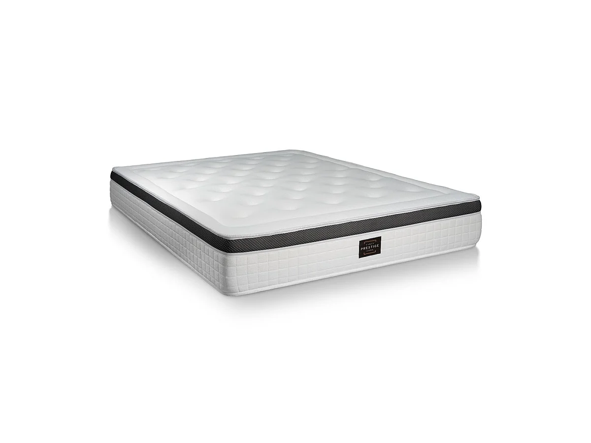 Ensemble Privilège 180x200 Mémoire de forme 5 zones double sommier noir