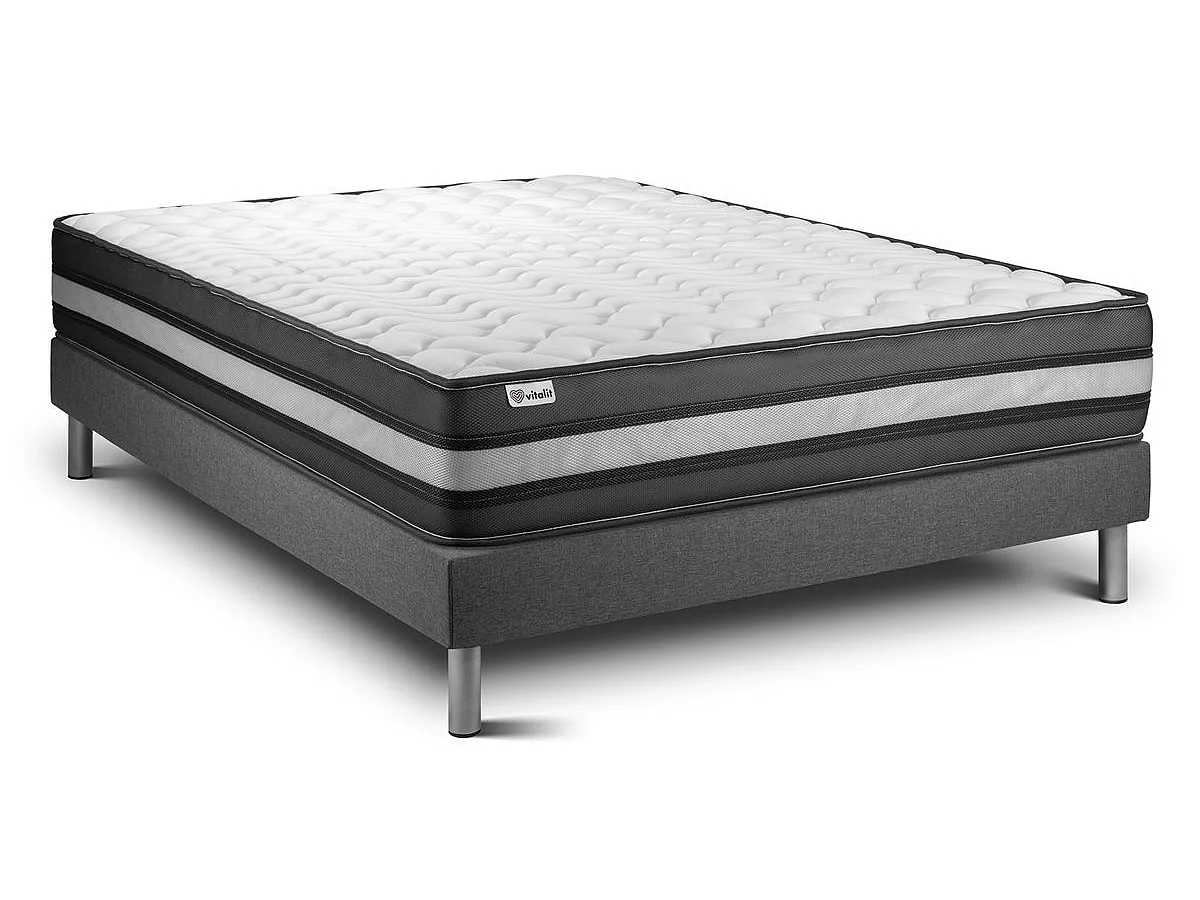 Conjunto VITAL POWER ZEN 140 x 200 cm somier Kit gris