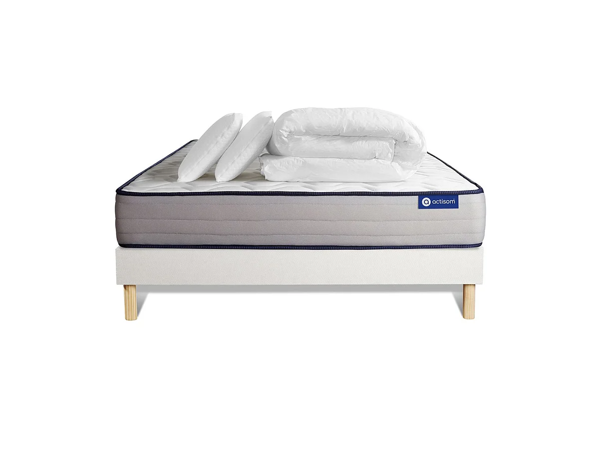 Compleet bedpakket - Matras 160x200 cm + Lattenbodem (set) + 2 kussens + Dekbed - Actiflex Form