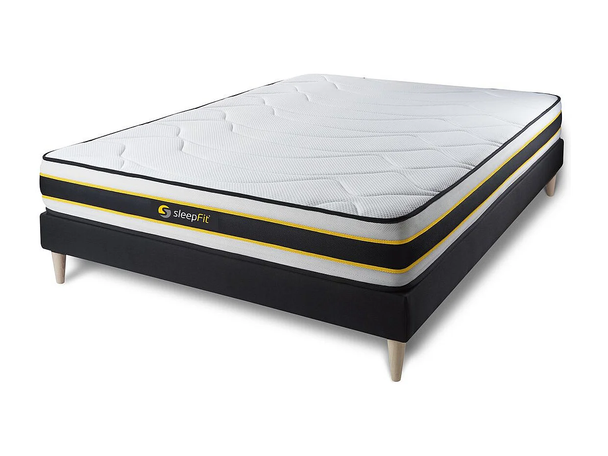 Ensemble sommier + matelas FLEXY ressorts ensachés et mémoire de forme 140x190