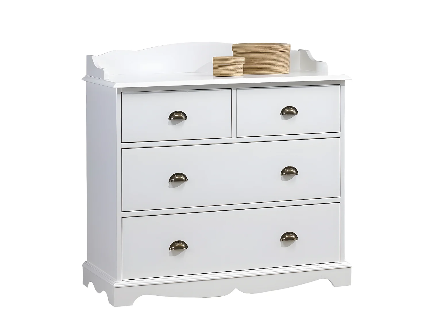 Commode 4 Tiroirs Blanche Crédence