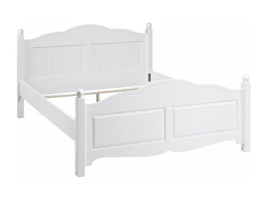 Lit Blanc 2 places Pour Couchage 140 x 190 Style Anglais L 149 H 100 P 198 cm