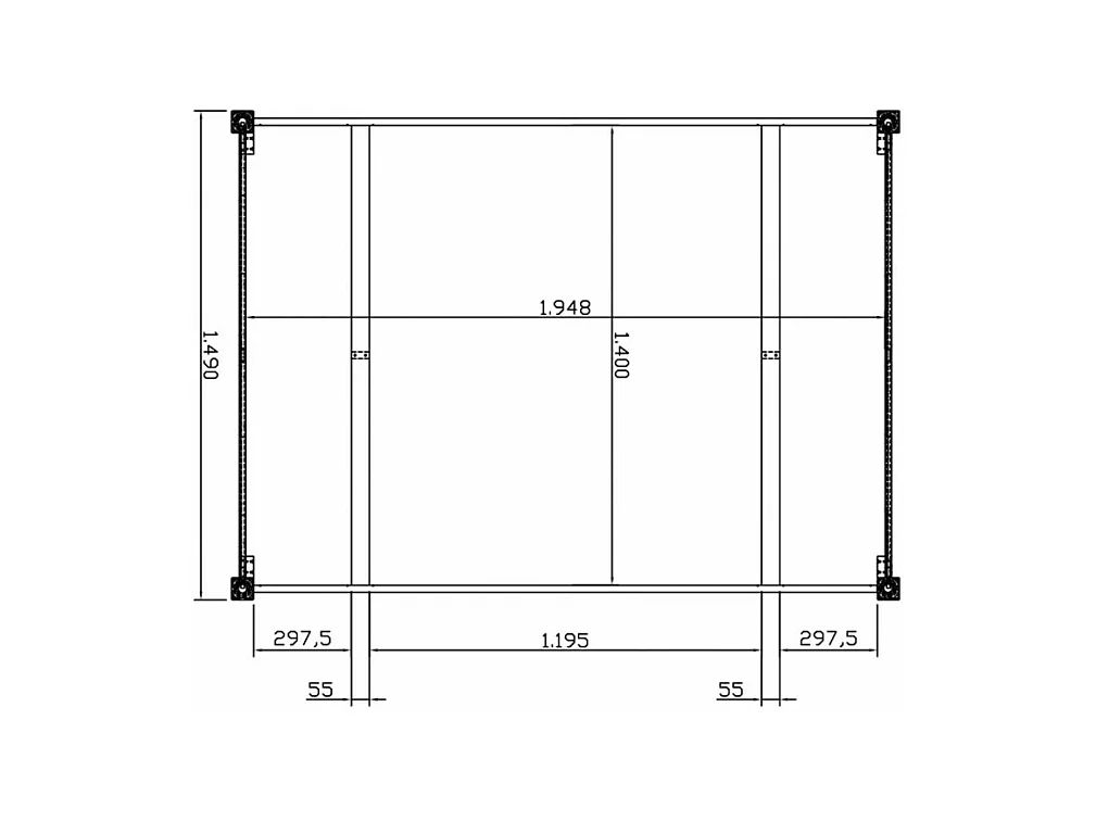 Lit Blanc 2 places Pour Couchage 140 x 190 Style Anglais L 149 H 100 P 198 cm