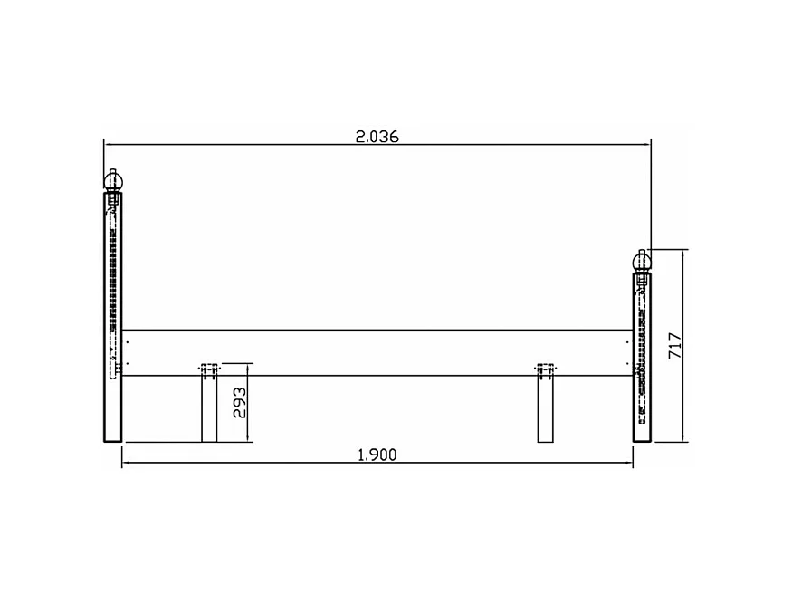 Lit Blanc 2 places Pour Couchage 140 x 190 Style Anglais L 149 H 100 P 198 cm