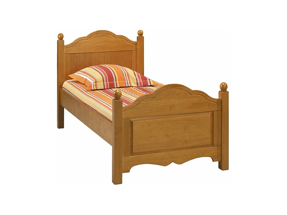 Lit 1 Place 90 x 190 Pin Miel Style Anglais