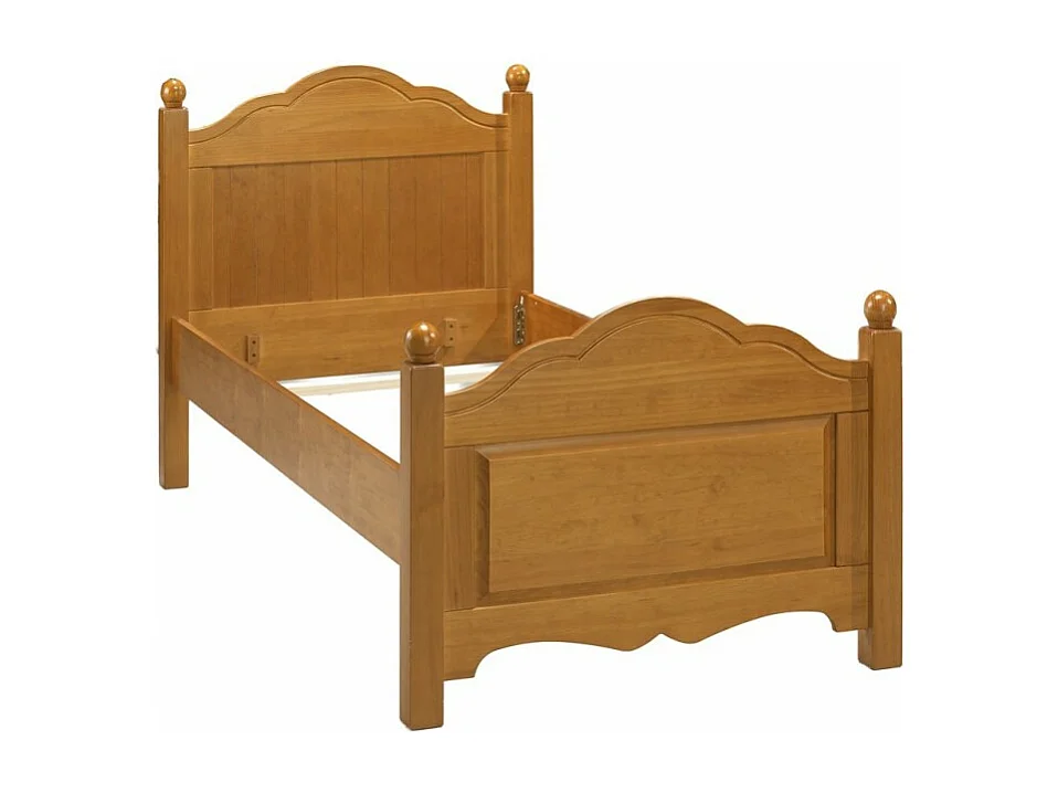 Lit 1 Place 90 x 190 Pin Miel Style Anglais