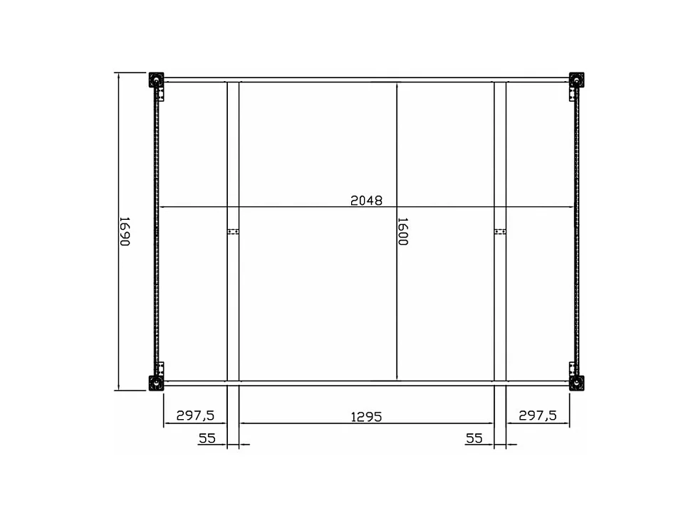 Lit Pin Massif Miel 2 Places 160 x 200