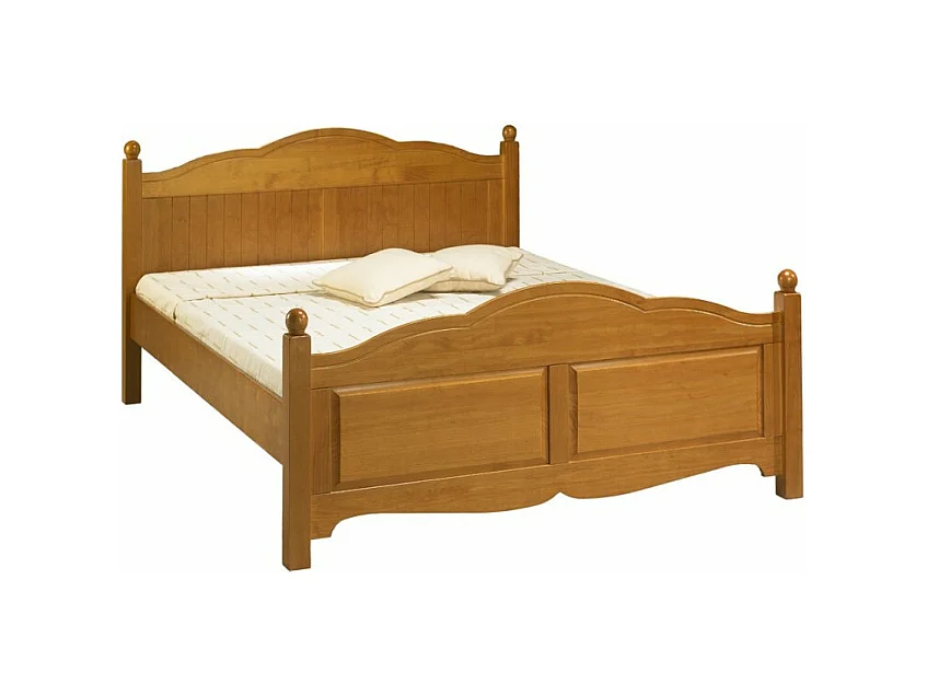 Lit Pin Massif Miel 2 Places 160 x 200