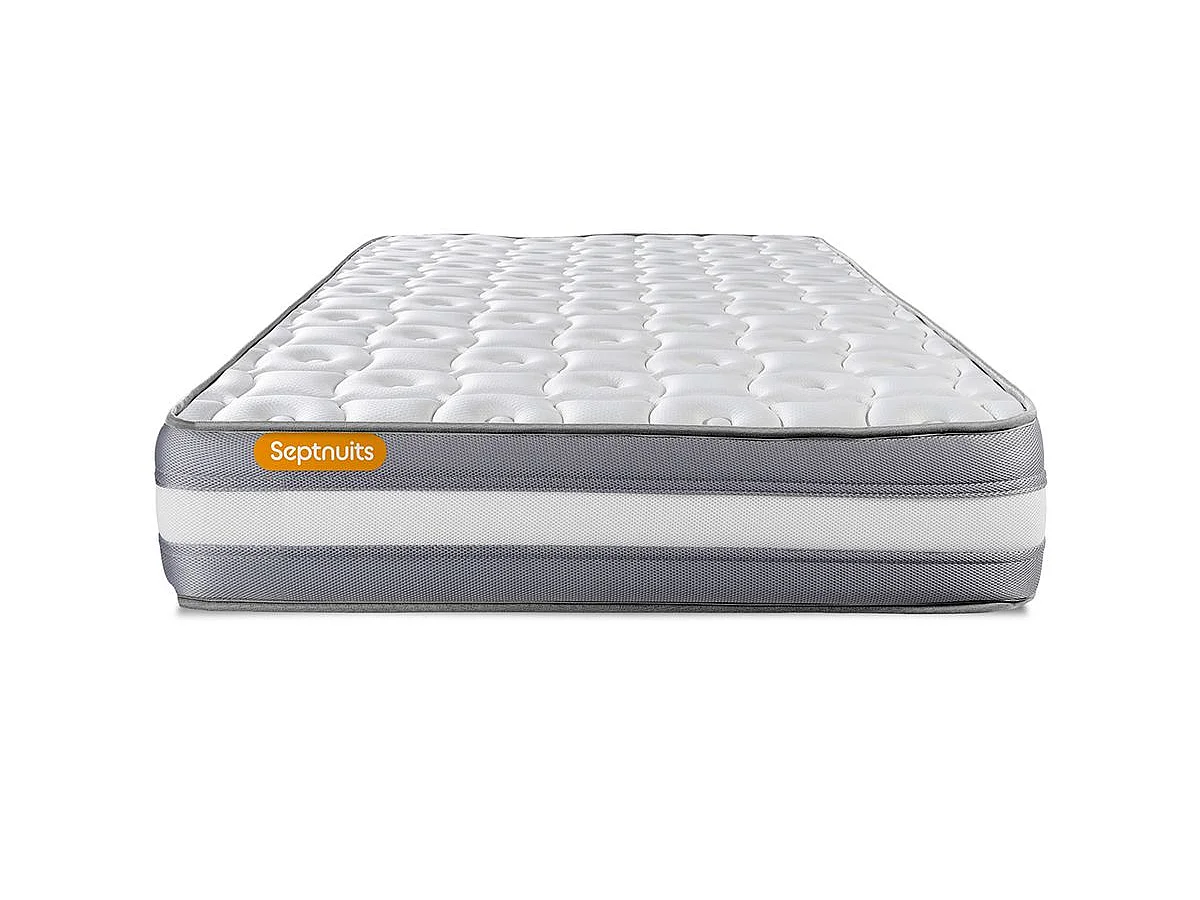 Matelas + sommier kit blanc 90x200 Memo Plus Mémoire de forme