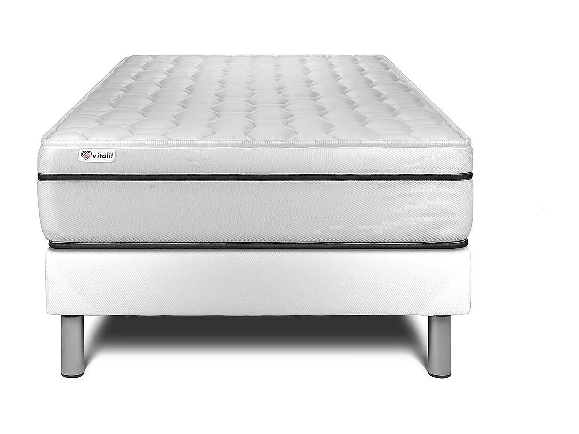 Ensemble VITAL SPA 90 x 200 cm sommier Kit blanc