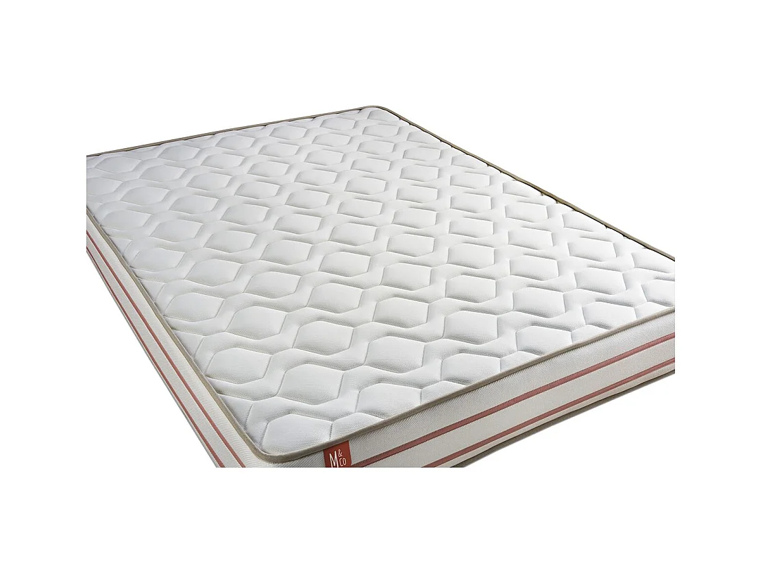 Pack prêt à dormir matelas LE DOUX 200x200cm Mémoire de forme - Ep. 24cm + sommier kit Blanc