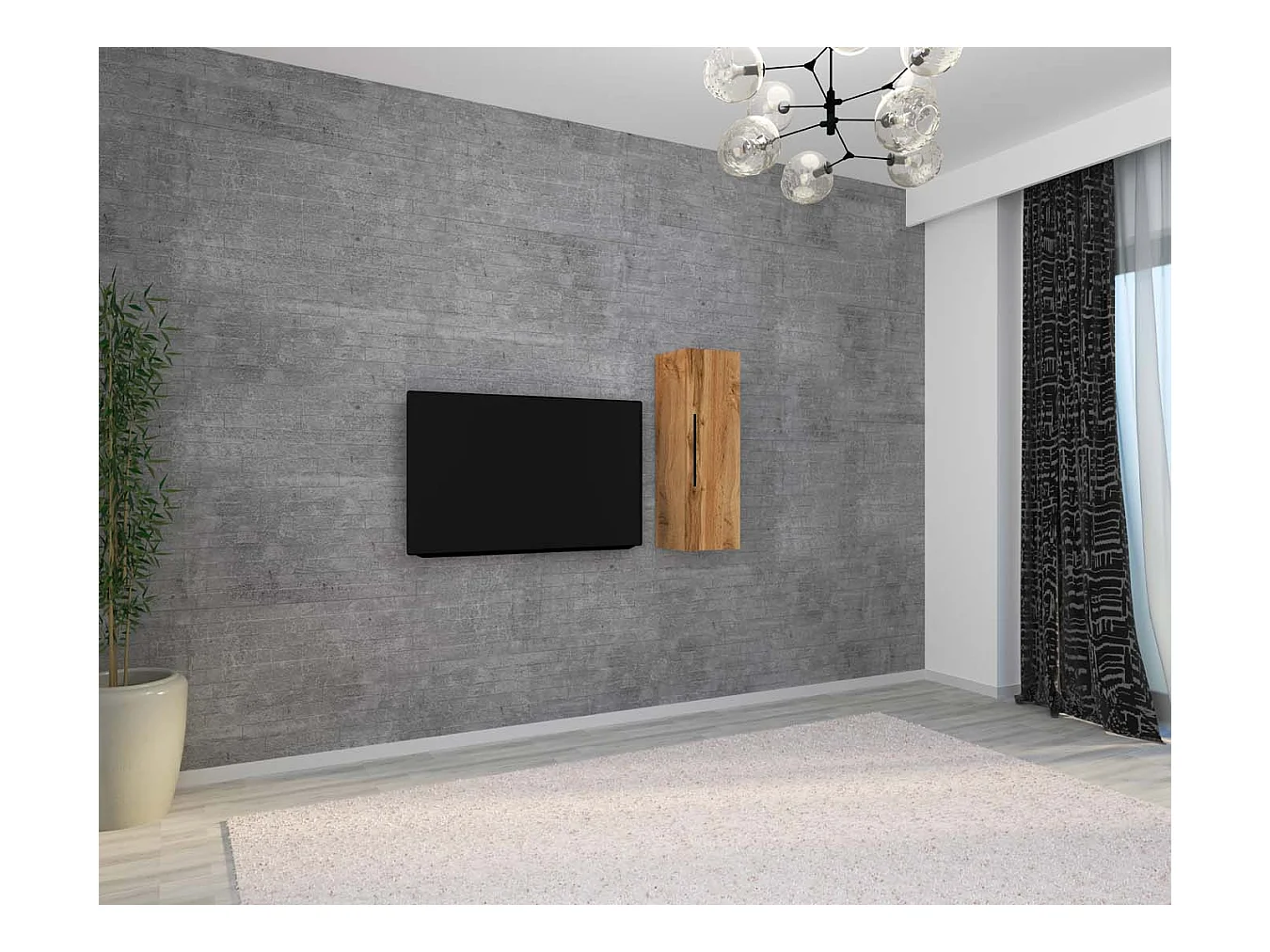 Holz Wandregal Wandschrank Klappschrank Arila L