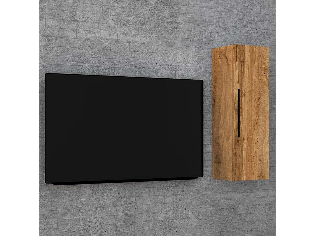 Wall Rack Arila Honey oak H. 95 x W. 30 x D. 30 cm