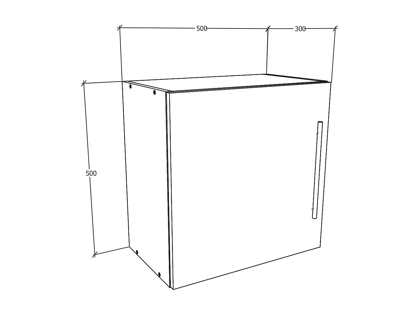 Wall Rack Arila Honey oak H. 50 x W. 50 x D. 30 cm