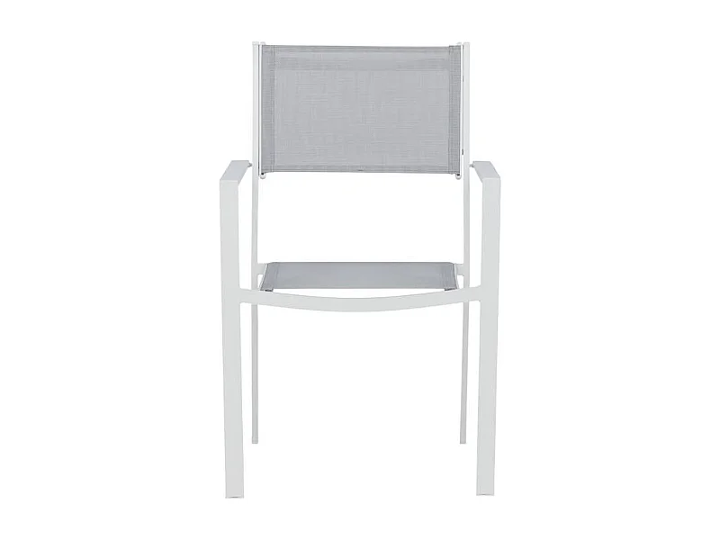 Copacabana chaise de jardin empilable gris, blanc.