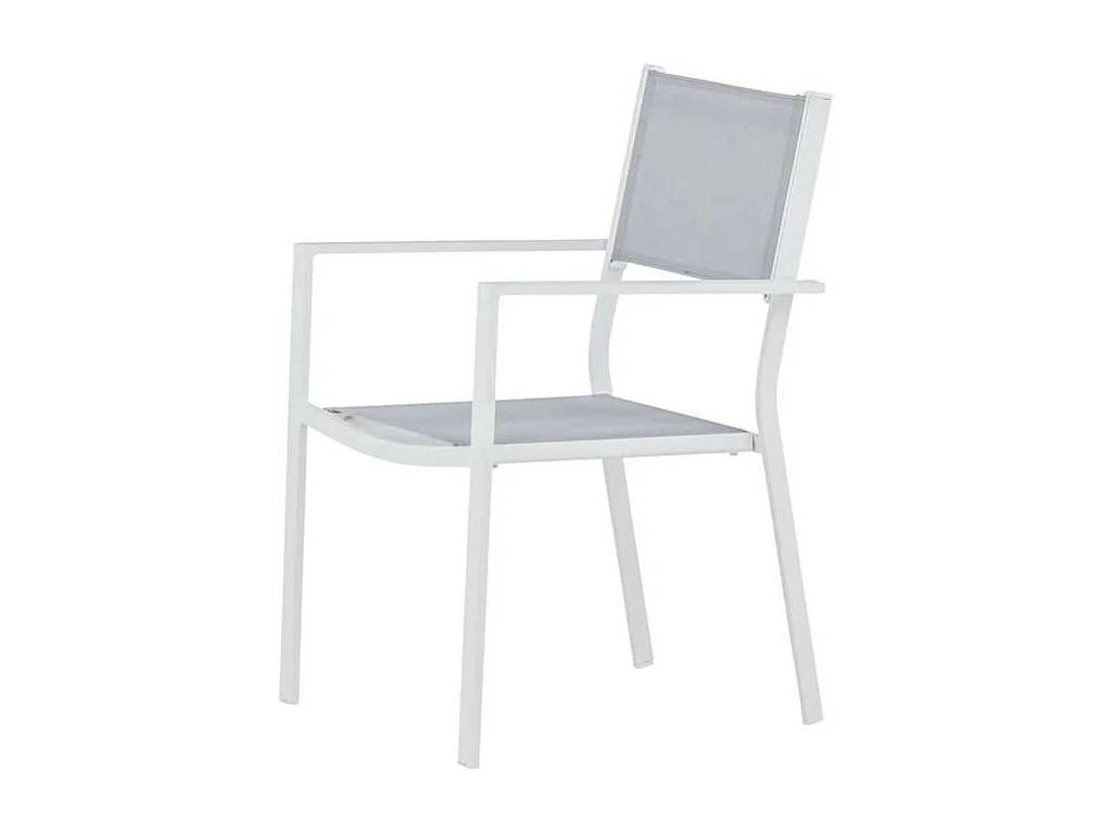 Copacabana chaise de jardin empilable gris, blanc.