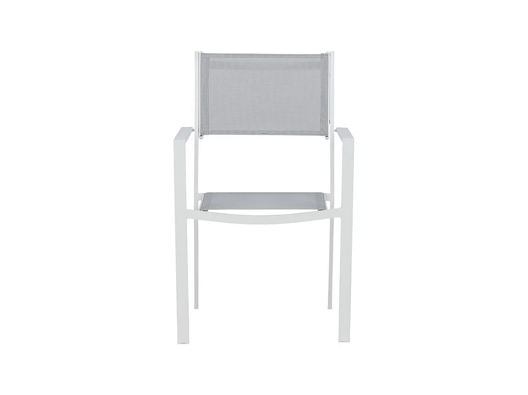 Copacabana chaise de jardin empilable gris, blanc.