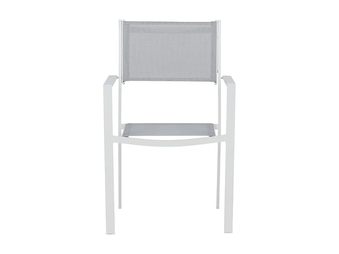 Copacabana chaise de jardin empilable gris, blanc.