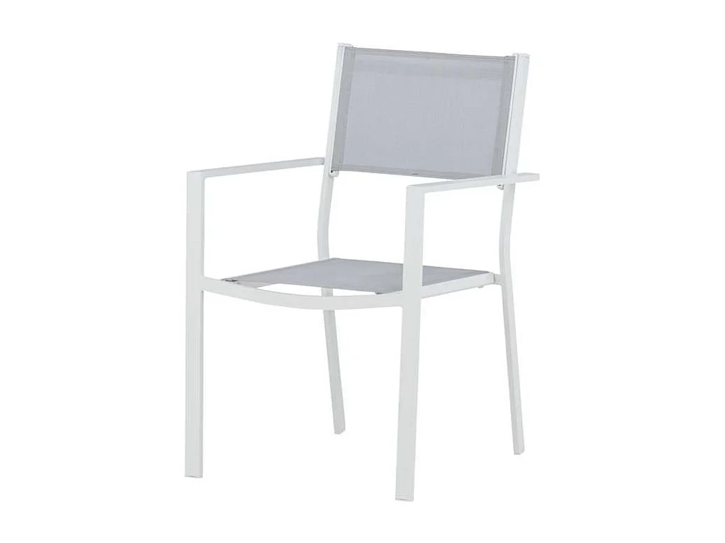 Copacabana chaise de jardin empilable gris, blanc.