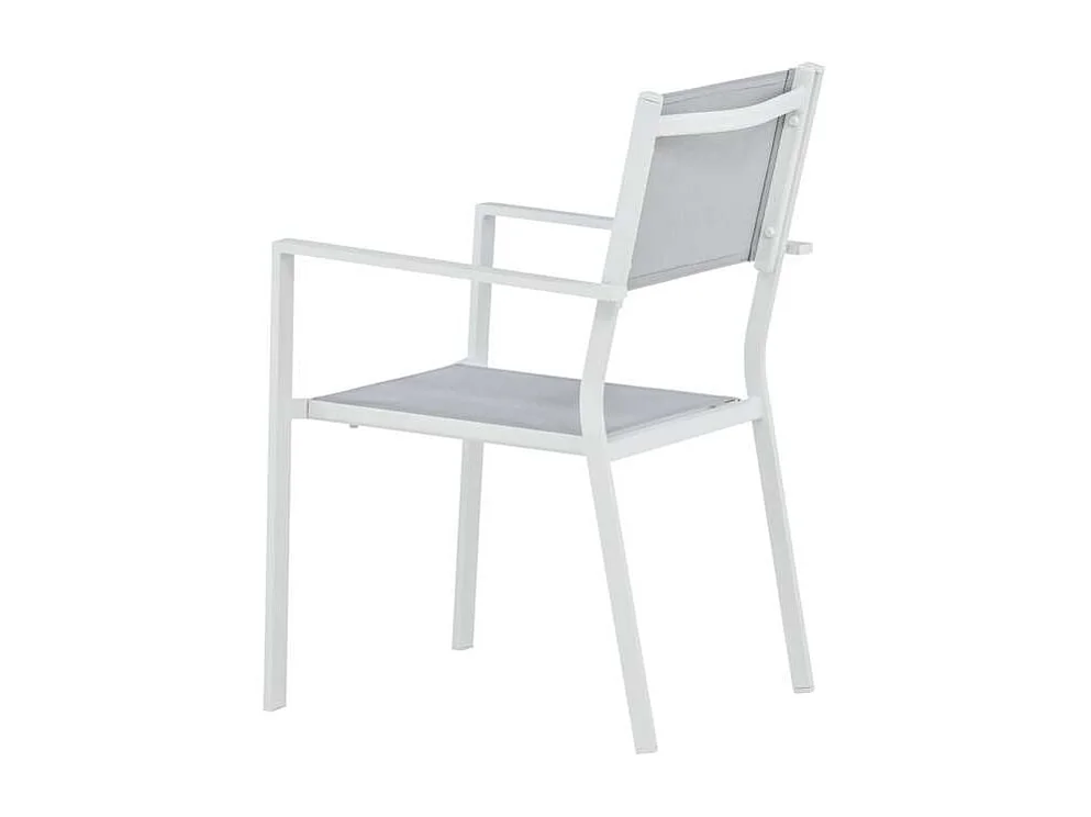 Copacabana chaise de jardin empilable gris, blanc.