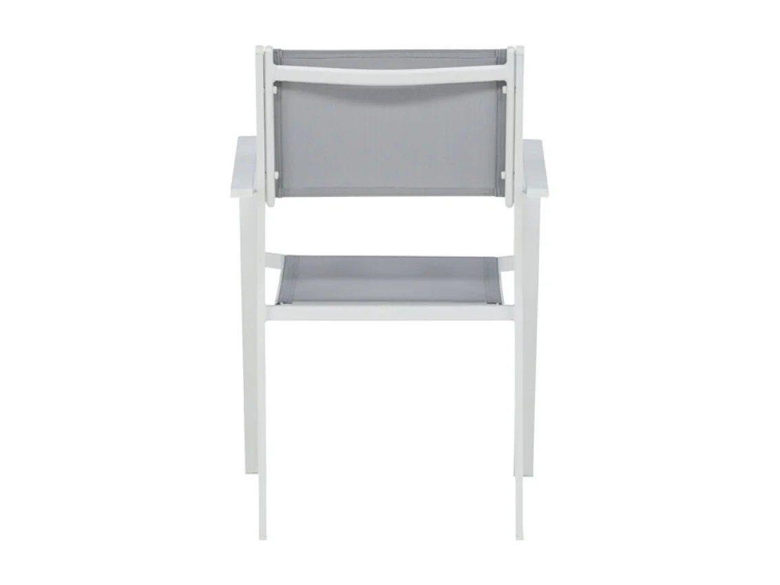 Copacabana chaise de jardin empilable gris, blanc.