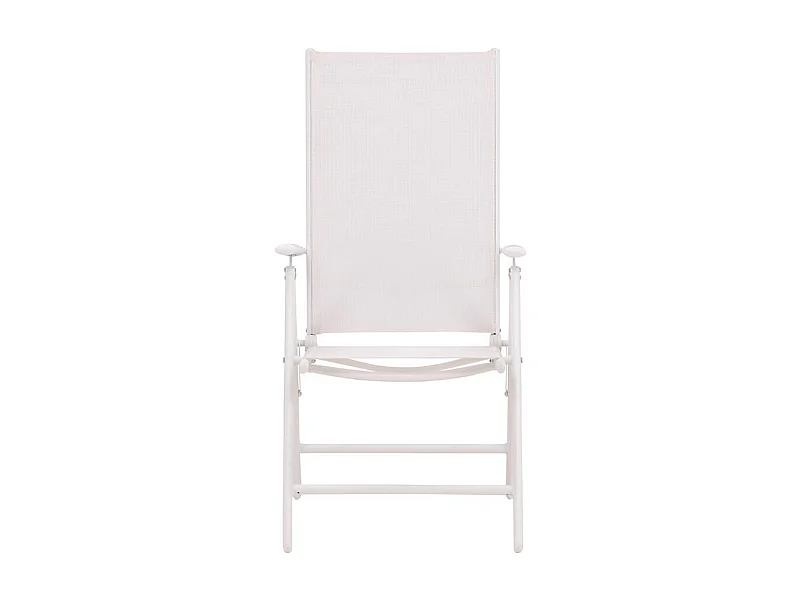 Break chaise de jardin blanc.