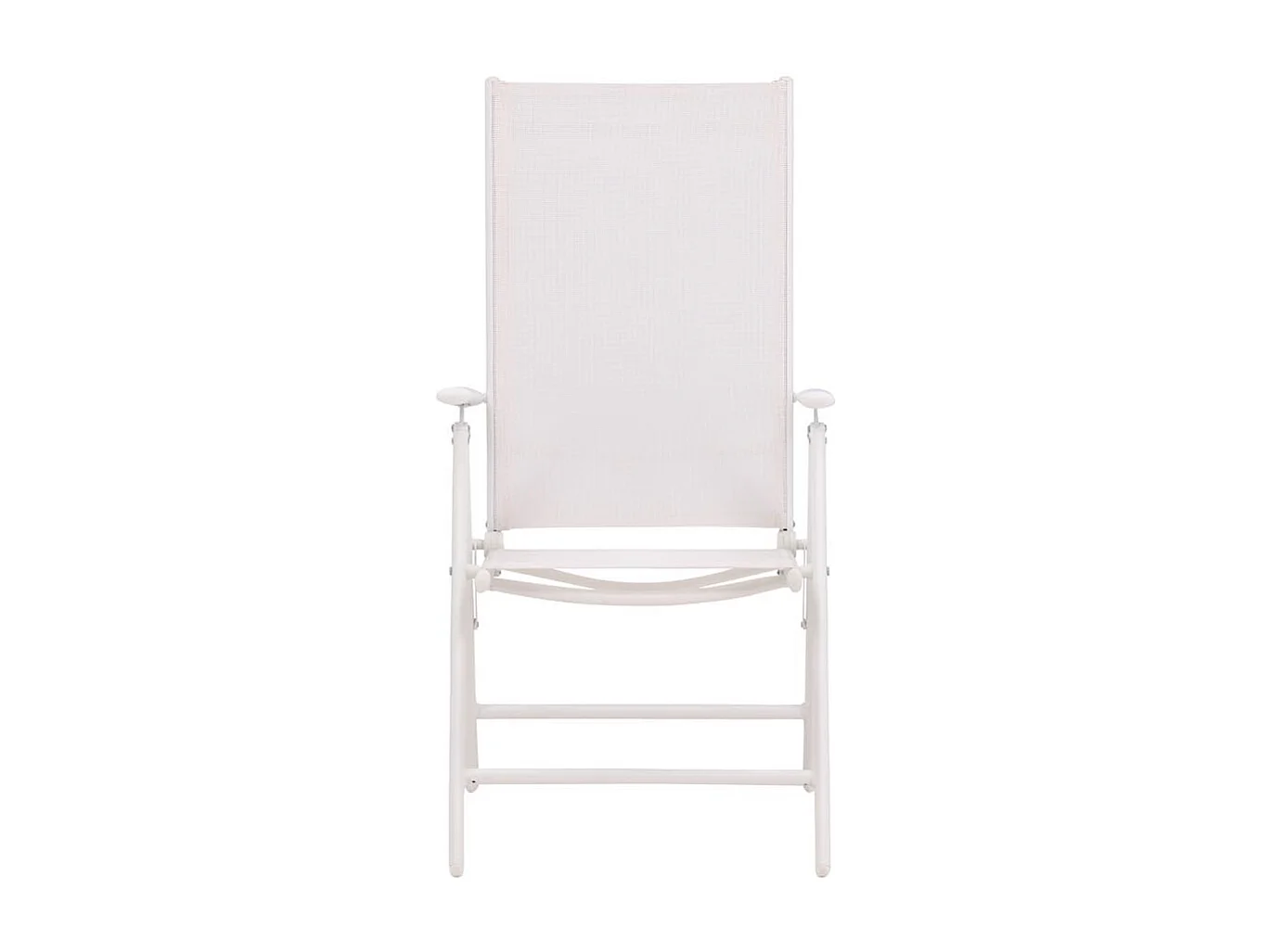 Break chaise de jardin blanc.