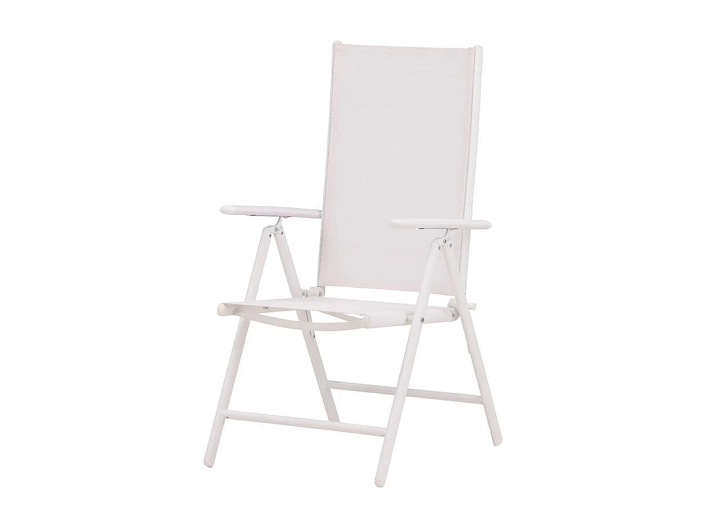 Break chaise de jardin blanc.