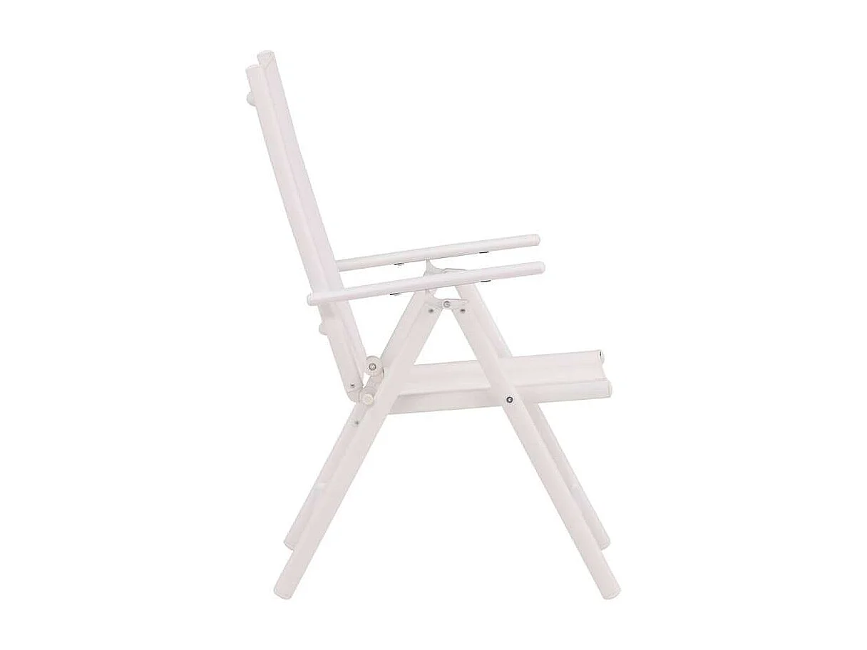 Break chaise de jardin blanc.