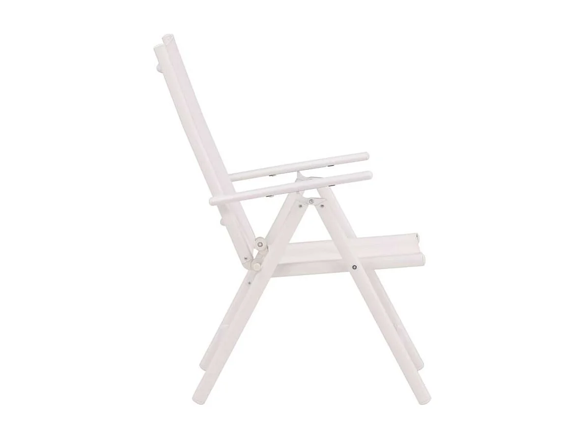 Break chaise de jardin blanc.
