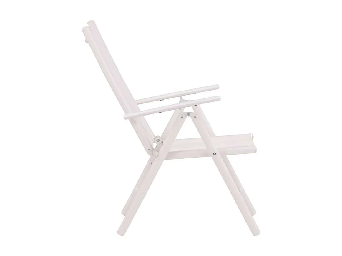 Break chaise de jardin blanc.