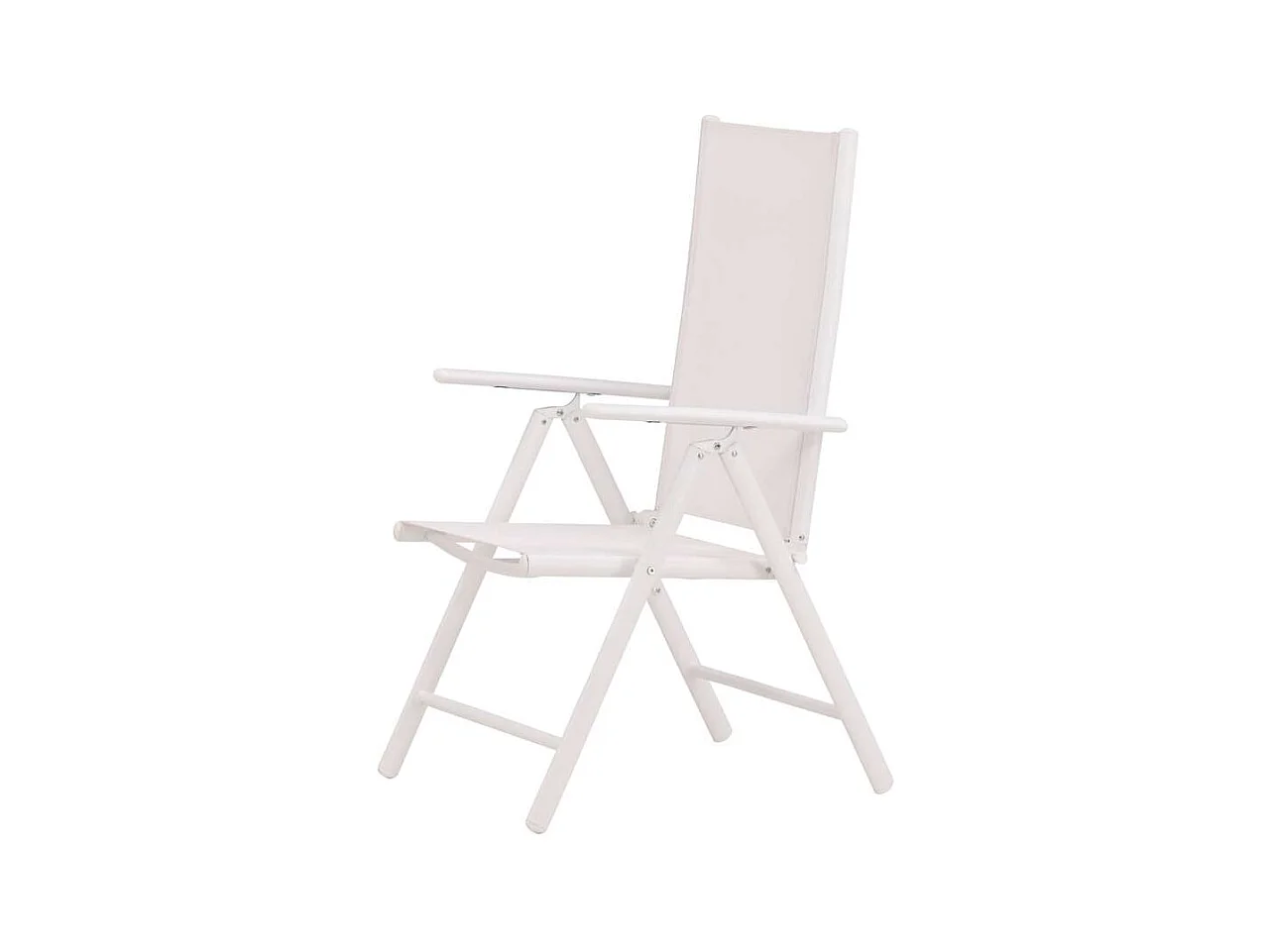 Break chaise de jardin blanc.