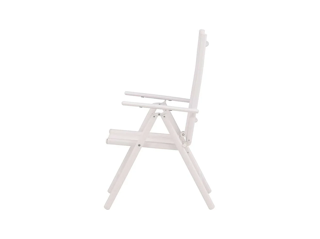 Break chaise de jardin blanc.