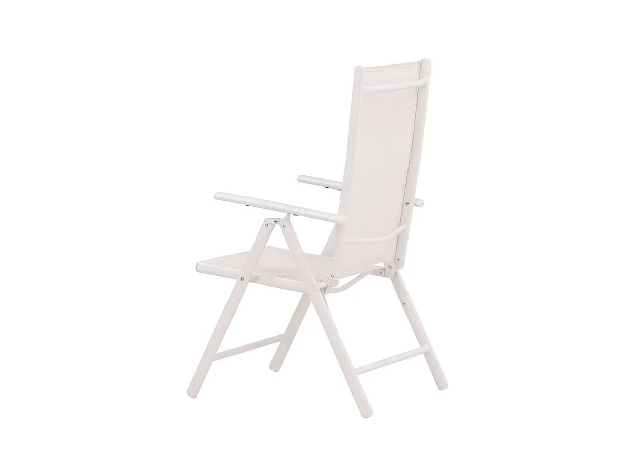 Break chaise de jardin blanc.