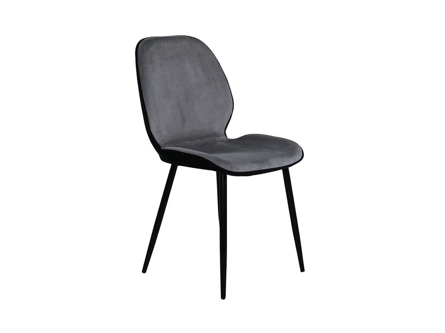 Emma eetkamerstoel velours grijs,zwart.
