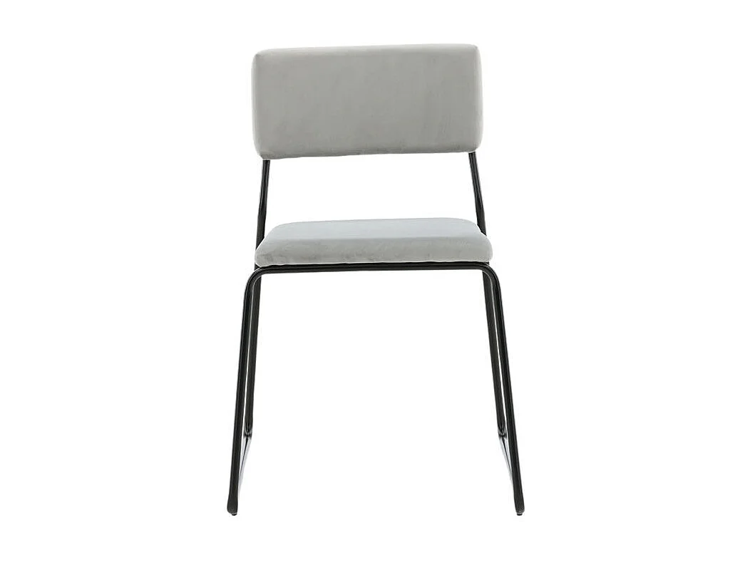 Kenth Chaise de salle à manger en velours, gris.