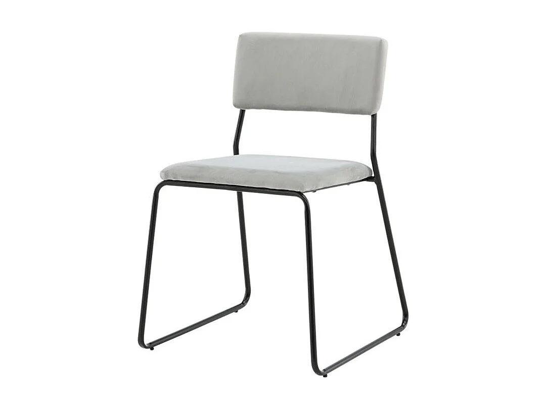 Kenth Chaise de salle à manger en velours, gris.