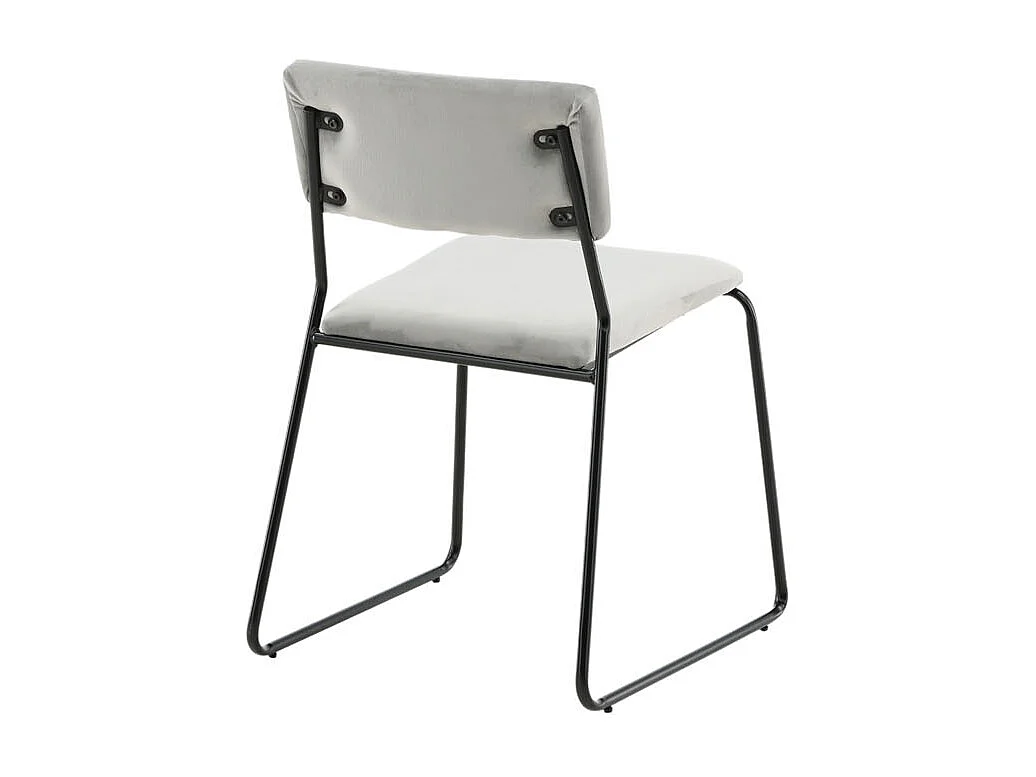 Kenth Chaise de salle à manger en velours, gris.