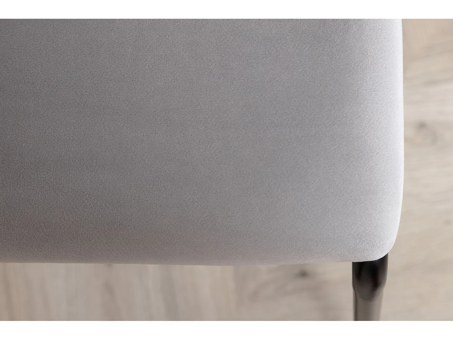 Kenth Chaise de salle à manger en velours, gris.